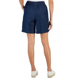 Petite Emilia Cotton High-Rise Pull-On Shorts Twilight Wash $9.45 Shorts