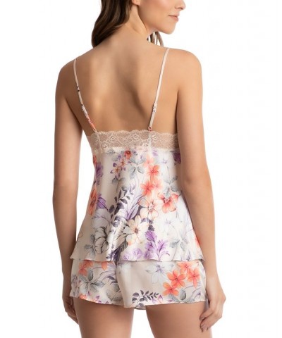 Floral-Print Lace-Trim Cami & Shorts Sleep Set Ivory $19.60 Sleepwear