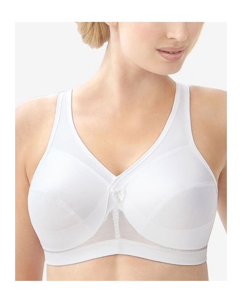 Women's Full Figure Plus Size MagicLift Active Wirefree Support Bra White $25.78 Bras
