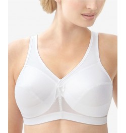 Women's Full Figure Plus Size MagicLift Active Wirefree Support Bra White $25.78 Bras