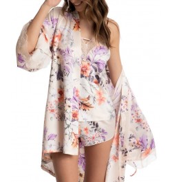 Floral-Print Lace-Trim Cami & Shorts Sleep Set Ivory $19.60 Sleepwear