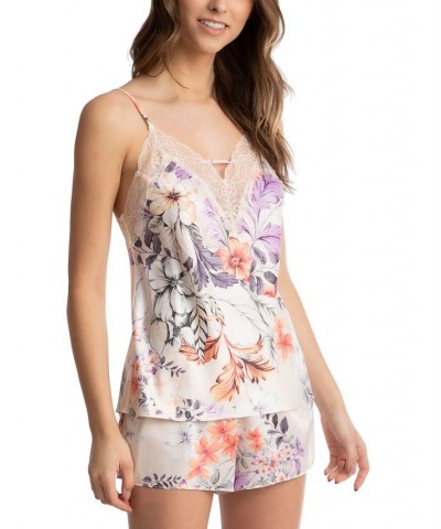 Floral-Print Lace-Trim Cami & Shorts Sleep Set Ivory $19.60 Sleepwear