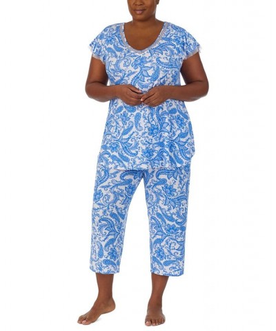 Plus Size 2-Pc. Cropped Paisley Pajamas Set Paisley Print $39.56 Sleepwear