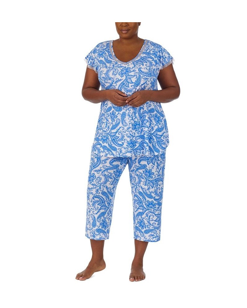 Plus Size 2-Pc. Cropped Paisley Pajamas Set Paisley Print $39.56 Sleepwear