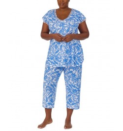 Plus Size 2-Pc. Cropped Paisley Pajamas Set Paisley Print $39.56 Sleepwear