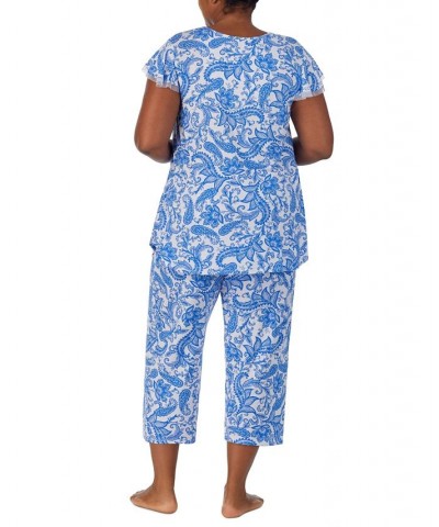 Plus Size 2-Pc. Cropped Paisley Pajamas Set Paisley Print $39.56 Sleepwear