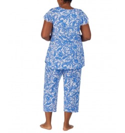 Plus Size 2-Pc. Cropped Paisley Pajamas Set Paisley Print $39.56 Sleepwear