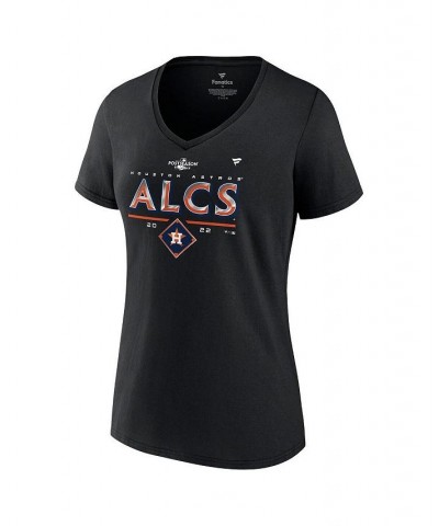 Women's Branded Black Houston Astros 2022 Division Series Winner Locker Room Plus Size V-Neck T-shirt Black $31.19 Tops