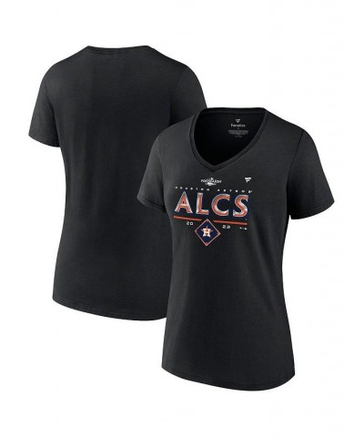 Women's Branded Black Houston Astros 2022 Division Series Winner Locker Room Plus Size V-Neck T-shirt Black $31.19 Tops