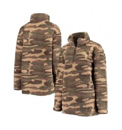 Women's Camo San Francisco Giants Sherpa Quarter-Zip Jacket Camo $42.39 Jackets