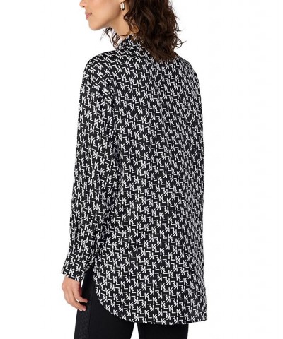 Women's Monogram-Print Blouse Black $51.74 Tops