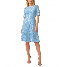 Lace Fit & Flare Dress Elegant Sky $89.87 Dresses