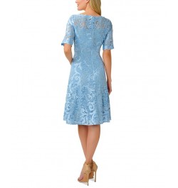 Lace Fit & Flare Dress Elegant Sky $89.87 Dresses