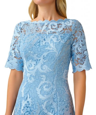 Lace Fit & Flare Dress Elegant Sky $89.87 Dresses