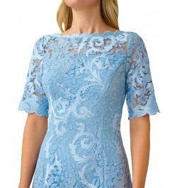 Lace Fit & Flare Dress Elegant Sky $89.87 Dresses