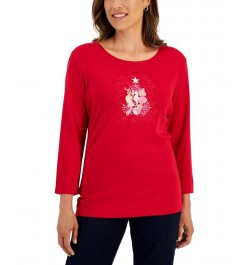 Women's Holiday Beach Top New Red Amore $11.88 Tops