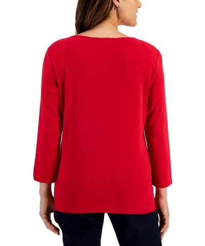 Women's Holiday Beach Top New Red Amore $11.88 Tops