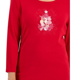 Women's Holiday Beach Top New Red Amore $11.88 Tops