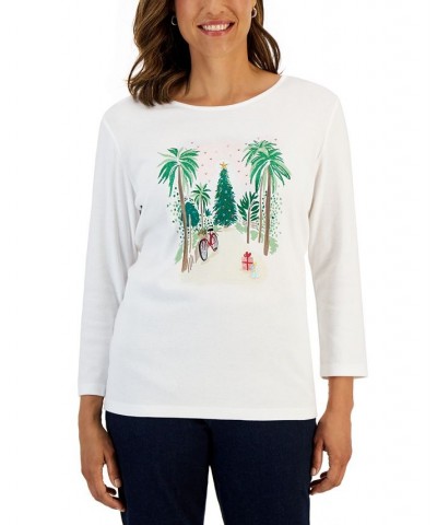 Women's Holiday Beach Top New Red Amore $11.88 Tops