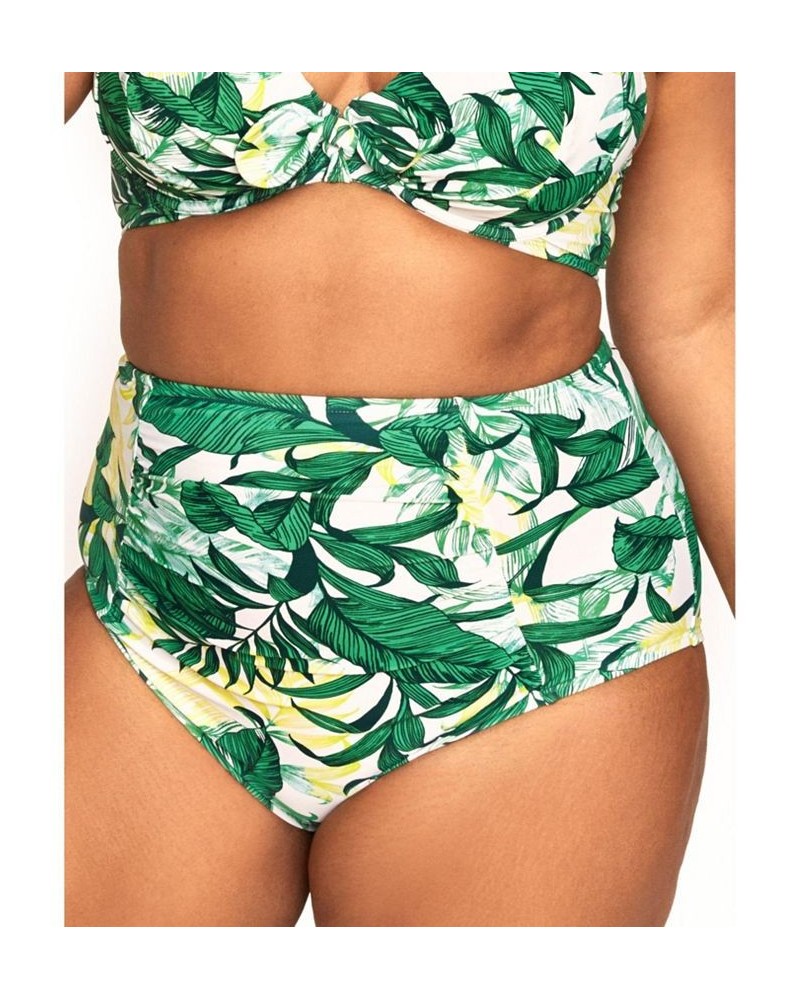 Shelby Women's Plus-Size Swimwear High-Waist Bikini Bottom Green $10.98 Swimsuits