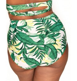 Shelby Women's Plus-Size Swimwear High-Waist Bikini Bottom Green $10.98 Swimsuits