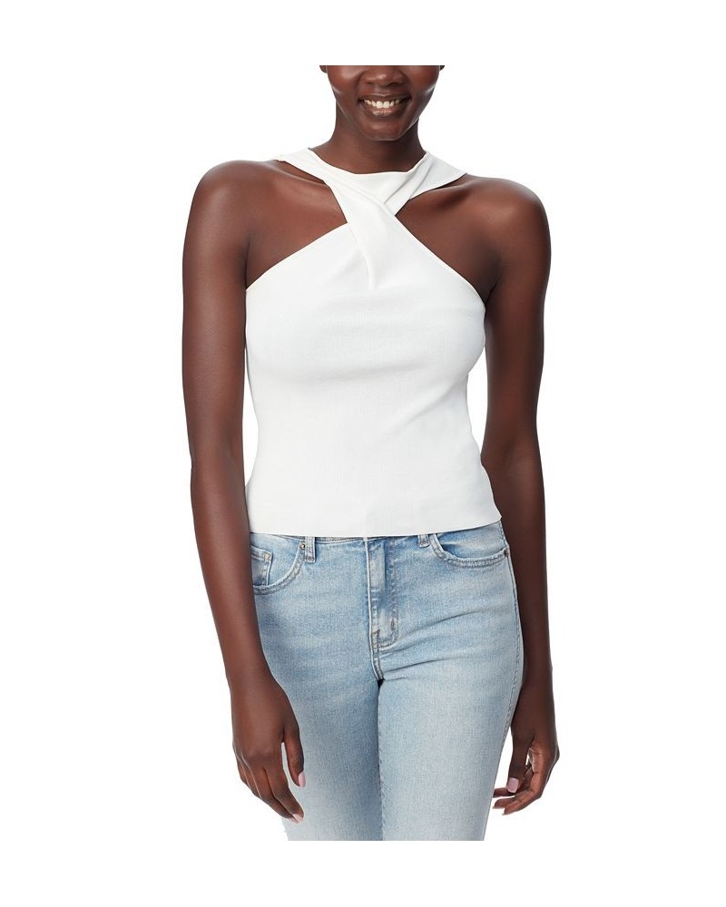 Women's Cross-Neck Sleeveless Halter Top White $24.48 Tops