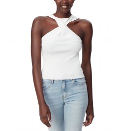 Women's Cross-Neck Sleeveless Halter Top White $24.48 Tops