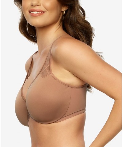 Women's Amaranth Cushioned Comfort Unlined Minimizer Underwire Bra Brown $17.27 Bras