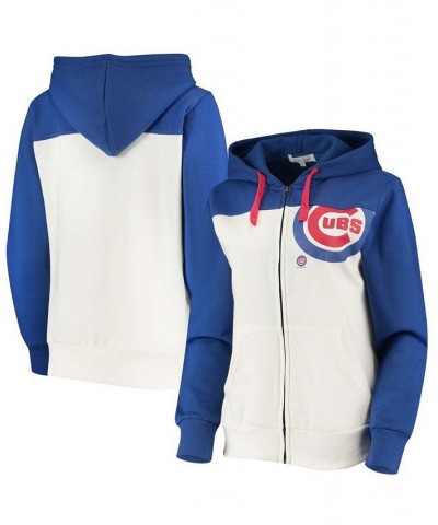 Women's Oatmeal-Royal Chicago Cubs Conference Full-Zip Hoodie Oatmeal-Royal $27.30 Sweatshirts