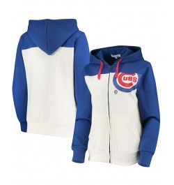 Women's Oatmeal-Royal Chicago Cubs Conference Full-Zip Hoodie Oatmeal-Royal $27.30 Sweatshirts