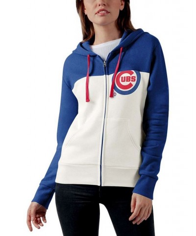 Women's Oatmeal-Royal Chicago Cubs Conference Full-Zip Hoodie Oatmeal-Royal $27.30 Sweatshirts