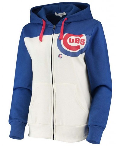 Women's Oatmeal-Royal Chicago Cubs Conference Full-Zip Hoodie Oatmeal-Royal $27.30 Sweatshirts