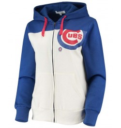 Women's Oatmeal-Royal Chicago Cubs Conference Full-Zip Hoodie Oatmeal-Royal $27.30 Sweatshirts