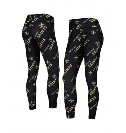 Women's Black New Orleans Saints Breakthrough Allover Print Leggings Black $28.07 Pants