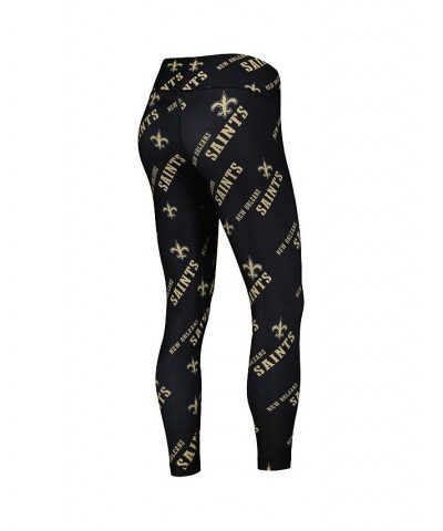 Women's Black New Orleans Saints Breakthrough Allover Print Leggings Black $28.07 Pants