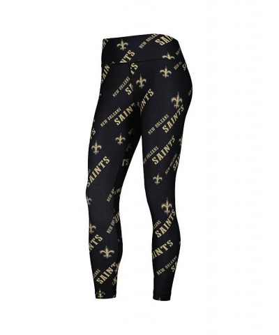 Women's Black New Orleans Saints Breakthrough Allover Print Leggings Black $28.07 Pants