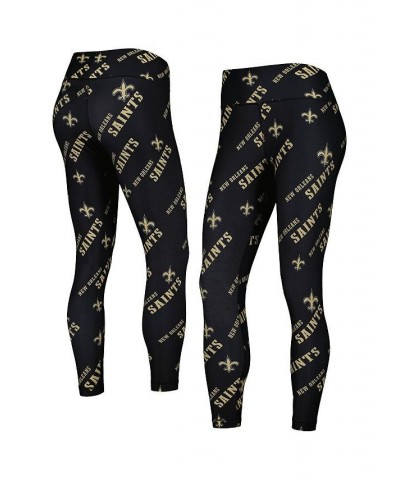 Women's Black New Orleans Saints Breakthrough Allover Print Leggings Black $28.07 Pants