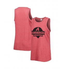 Women's Red Arizona Diamondbacks Tri-Blend Tank Top Red $29.49 Tops