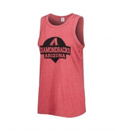 Women's Red Arizona Diamondbacks Tri-Blend Tank Top Red $29.49 Tops