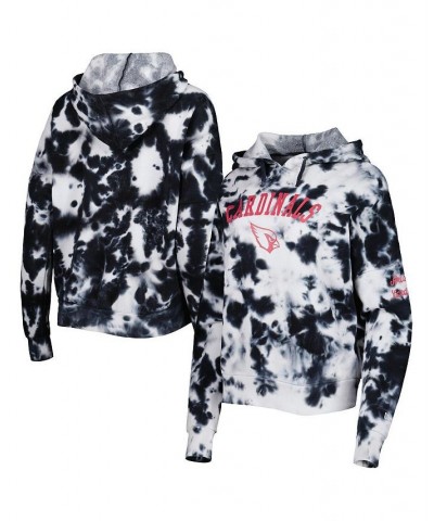 Women's Black Arizona Cardinals Cloud Dye Fleece Pullover Hoodie Black $34.40 Sweatshirts