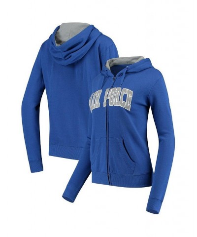 Women's Stadium Athletic Royal Air Force Falcons Arched Name Full-Zip Hoodie Royal $30.55 Sweatshirts