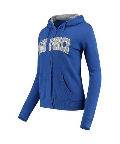 Women's Stadium Athletic Royal Air Force Falcons Arched Name Full-Zip Hoodie Royal $30.55 Sweatshirts