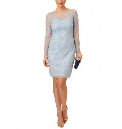 Petite Embellished Sheath Dress Elegant Sky $121.38 Dresses