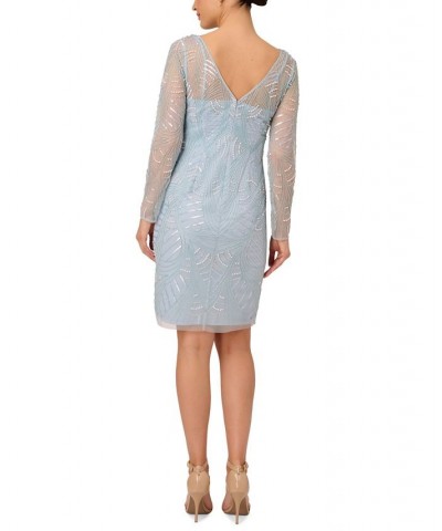 Petite Embellished Sheath Dress Elegant Sky $121.38 Dresses