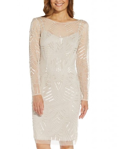 Petite Embellished Sheath Dress Elegant Sky $121.38 Dresses