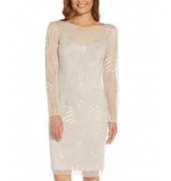 Petite Embellished Sheath Dress Elegant Sky $121.38 Dresses