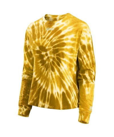 Women's Yellow Oregon Ducks Team Tie-Dye Long Sleeve T-shirt Yellow $32.39 Tops