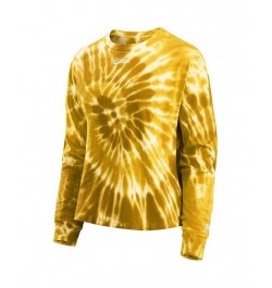 Women's Yellow Oregon Ducks Team Tie-Dye Long Sleeve T-shirt Yellow $32.39 Tops