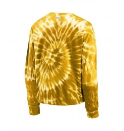 Women's Yellow Oregon Ducks Team Tie-Dye Long Sleeve T-shirt Yellow $32.39 Tops