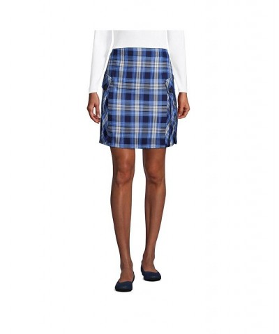 School Uniform Women's Side Pleat Plaid Skort Above Knee Hunter/Classic Navy Plaid $23.58 Skirts